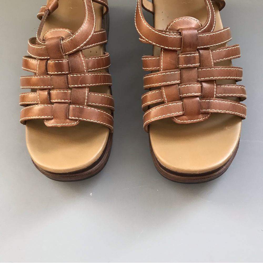 Dansko Gladiator Leather Orthotic Work Sandal 9.5 Shock Absorption Professional - Picture 3 of 15